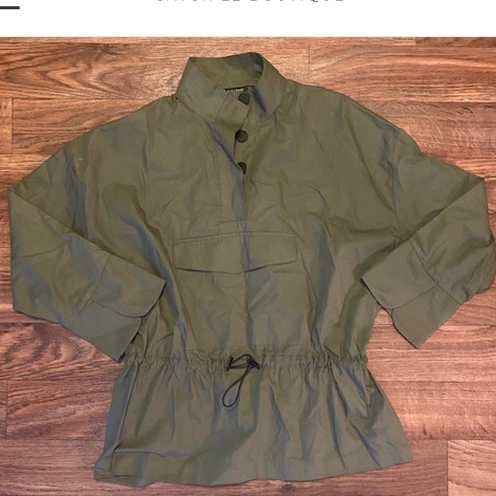 Zara Basic Army Green Tunic Sz Large - image 2